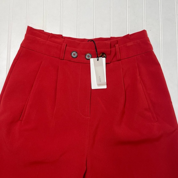 a loves a Brick Red Paperbag Cropped Pants - Picture 3 of 7